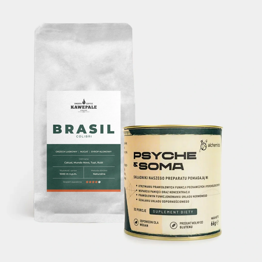 Zestaw kawy speciality z Brazylii z grzybami witalnymi PSYCHE & SOMA