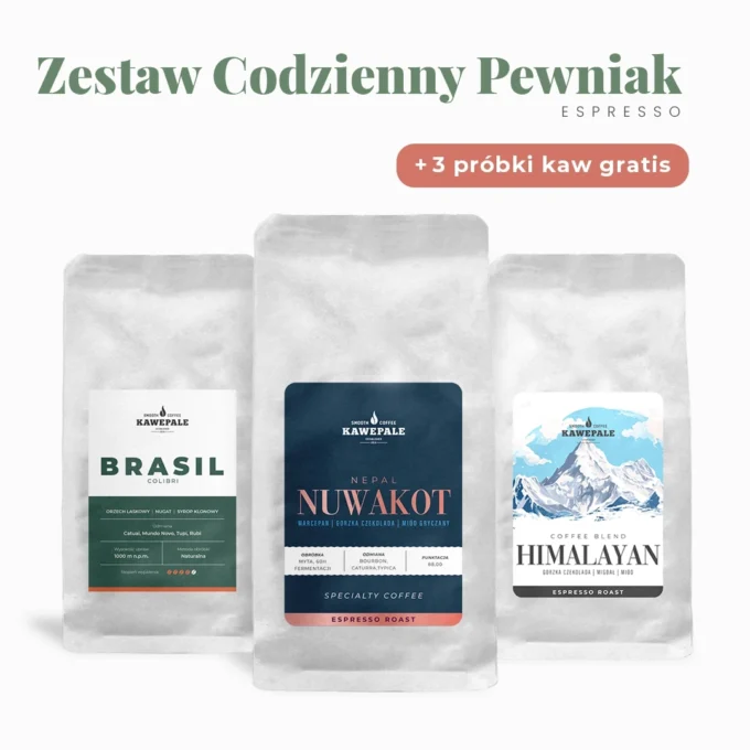 Zestaw Codzienny Pewniak + 3 próbki kaw gratis